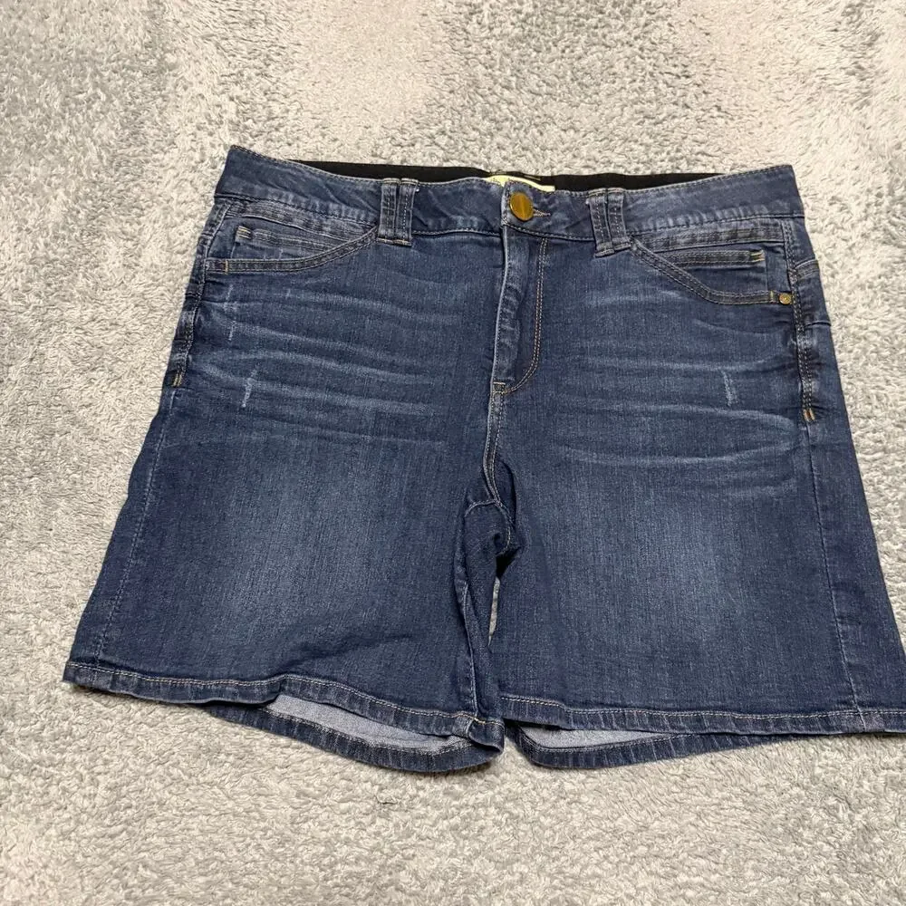 Democracy Jean Shorts Womens 14 (34x6.5) Stretch Blue Denim